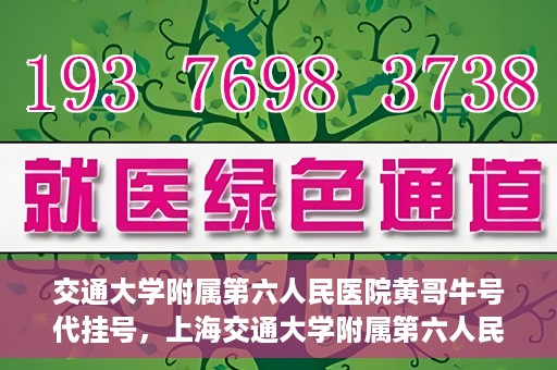 交通大学附属第六人民医院黄哥牛号代挂号，上海交通大学附属第六人民医院黄哥牛号代挂号攻略