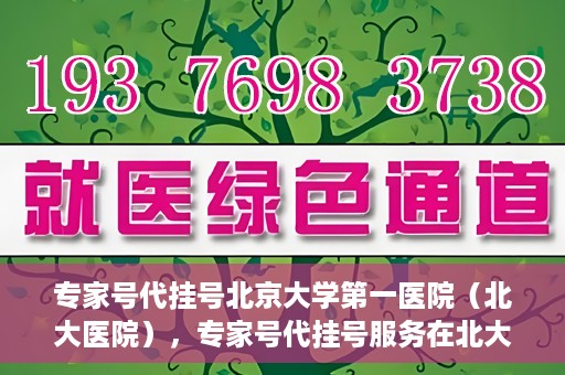 专家号代挂号北京大学第一医院（北大医院），专家号代挂号服务在北大医院，深度解析与指南