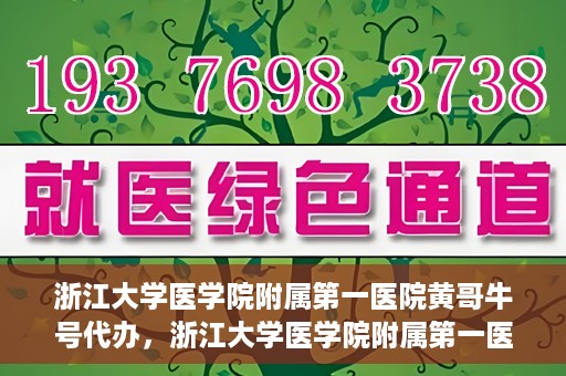 浙江大学医学院附属第一医院黄哥牛号代办，浙江大学医学院附属第一医院黄哥牛号业务代办全攻略