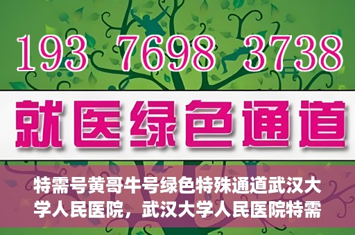 特需号黄哥牛号绿色特殊通道武汉大学人民医院，武汉大学人民医院特需号黄哥牛号绿色特殊通道揭秘
