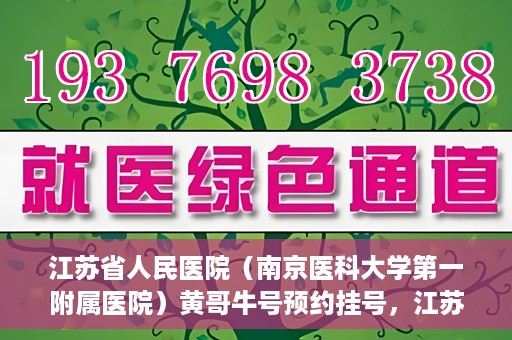 江苏省人民医院（南京医科大学第一附属医院）黄哥牛号预约挂号，江苏省人民医院（南京医科大学第一附属医院）黄哥牛号预约挂号攻略