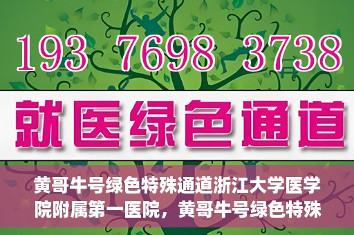 黄哥牛号绿色特殊通道浙江大学医学院附属第一医院，黄哥牛号绿色特殊通道，浙江大学医学院附属第一医院的探索与实践