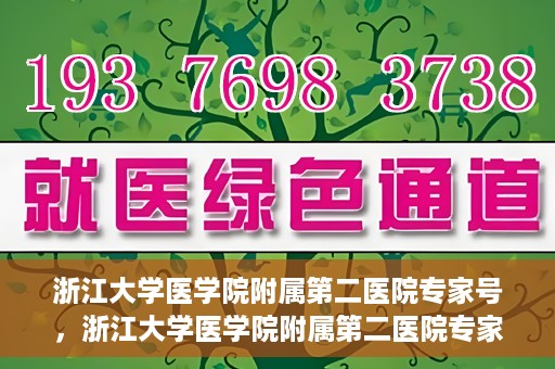 浙江大学医学院附属第二医院专家号，浙江大学医学院附属第二医院专家号解析，名医汇聚，专业诊疗新高度