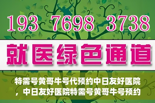特需号黄哥牛号代预约中日友好医院，中日友好医院特需号黄哥牛号预约服务解析