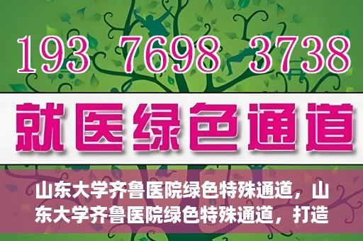 山东大学齐鲁医院绿色特殊通道，山东大学齐鲁医院绿色特殊通道，打造健康新通道，引领医疗新时代
