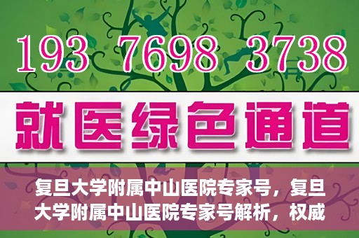 复旦大学附属中山医院专家号，复旦大学附属中山医院专家号解析，权威医疗团队的专业解读与诊疗之道