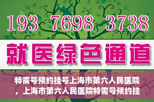 特需号预约挂号上海市第六人民医院，上海市第六人民医院特需号预约挂号服务详解
