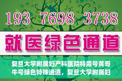 复旦大学附属妇产科医院特需号黄哥牛号绿色特殊通道，复旦大学附属妇产科医院特需号黄哥牛号，绿色就医通道揭秘