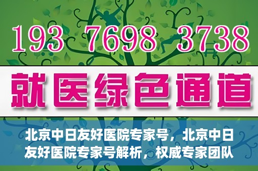 北京中日友好医院专家号，北京中日友好医院专家号解析，权威专家团队深度解读健康疑难杂症之道