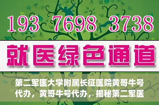 第二军医大学附属长征医院黄哥牛号代办，黄哥牛号代办，揭秘第二军医大学附属长征医院的医疗服务新篇章