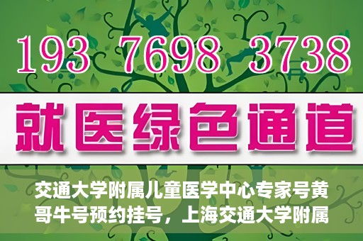 交通大学附属儿童医学中心专家号黄哥牛号预约挂号，上海交通大学附属儿童医学中心专家黄哥牛预约挂号攻略，轻松预约专家号
