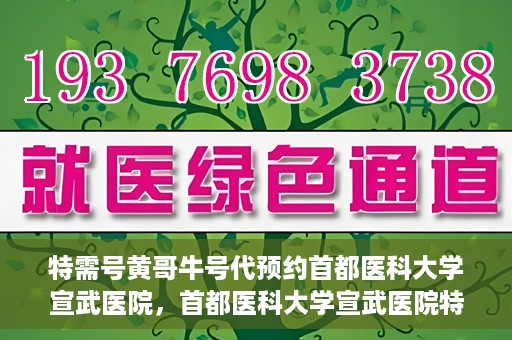 特需号黄哥牛号代预约首都医科大学宣武医院，首都医科大学宣武医院特需号黄哥牛号预约服务解析