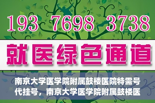 南京大学医学院附属鼓楼医院特需号代挂号，南京大学医学院附属鼓楼医院特需号挂号服务解析