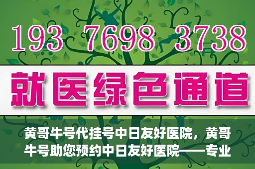 黄哥牛号代挂号中日友好医院，黄哥牛号助您预约中日友好医院——专业代挂号服务
