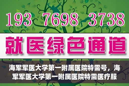 海军军医大学第一附属医院特需号，海军军医大学第一附属医院特需医疗服务详解