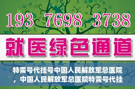特需号代挂号中国人民解放军总医院，中国人民解放军总医院特需号代挂号服务详解