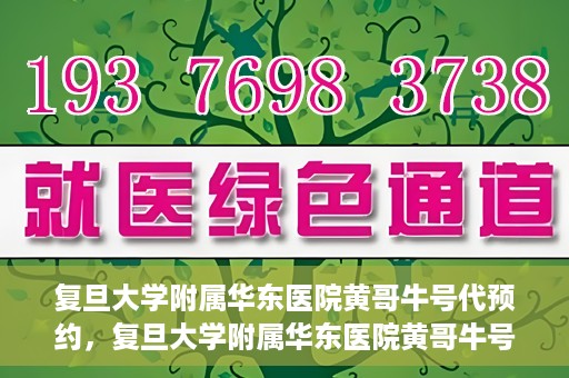 复旦大学附属华东医院黄哥牛号代预约，复旦大学附属华东医院黄哥牛号预约服务解析