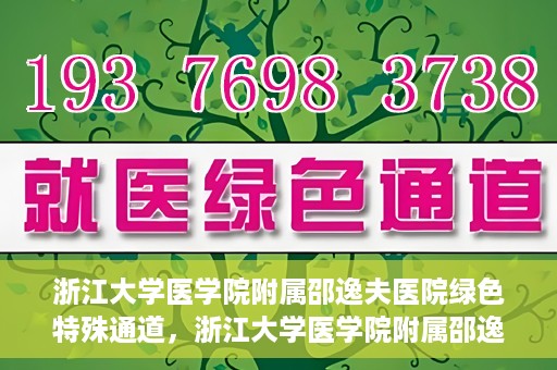 浙江大学医学院附属邵逸夫医院绿色特殊通道，浙江大学医学院附属邵逸夫医院绿色特殊通道，高效医疗服务的创新实践