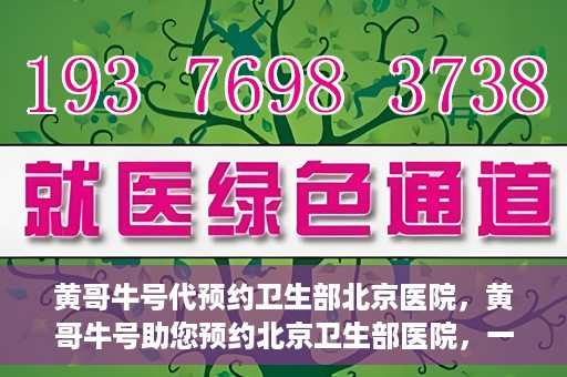 黄哥牛号代预约卫生部北京医院，黄哥牛号助您预约北京卫生部医院，一站式便捷服务开启