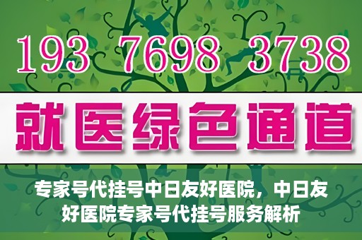 专家号代挂号中日友好医院，中日友好医院专家号代挂号服务解析