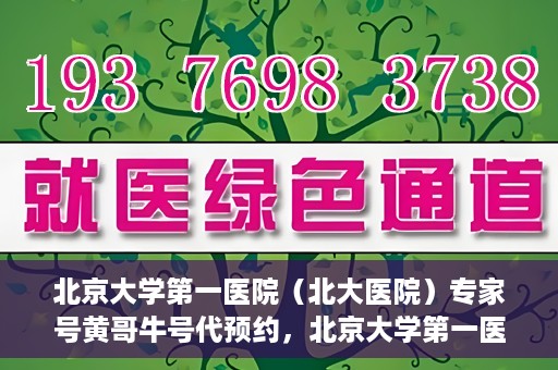 北京大学第一医院（北大医院）专家号黄哥牛号代预约，北京大学第一医院专家号预约服务解析，黄哥牛号预约攻略揭秘