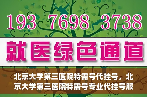 北京大学第三医院特需号代挂号，北京大学第三医院特需号专业代挂号服务解析
