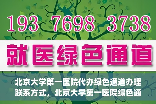 北京大学第一医院代办绿色通道办理联系方式，北京大学第一医院绿色通道办理指南及联系方式揭秘