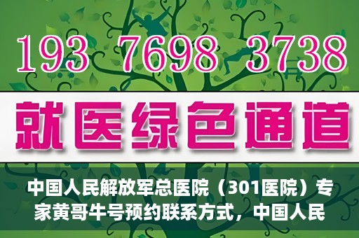 中国人民解放军总医院（301医院）专家黄哥牛号预约联系方式，中国人民解放军总医院（301医院）黄哥牛专家号预约联系方式全解析