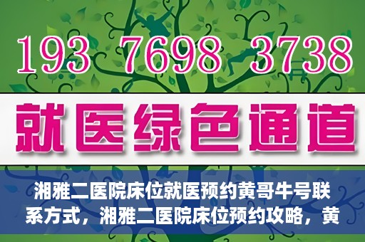 湘雅二医院床位就医预约黄哥牛号联系方式，湘雅二医院床位预约攻略，黄哥牛号联系方式揭秘