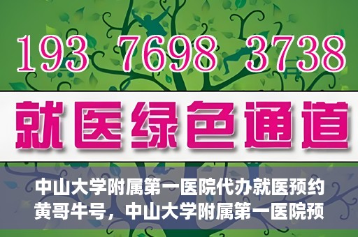 中山大学附属第一医院代办就医预约黄哥牛号，中山大学附属第一医院预约就医助手黄哥牛号揭秘
