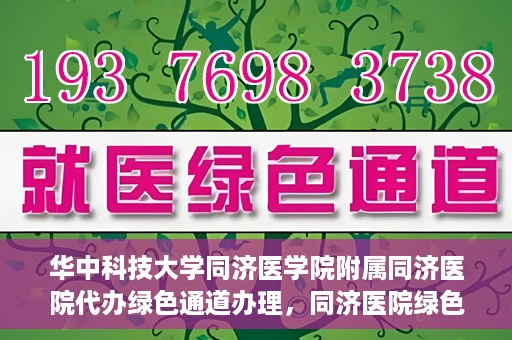 华中科技大学同济医学院附属同济医院代办绿色通道办理，同济医院绿色通道代办服务，专业高效，便捷无忧