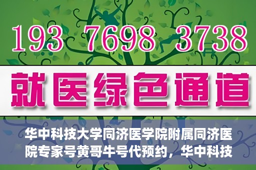 华中科技大学同济医学院附属同济医院专家号黄哥牛号代预约，华中科技大学同济医院专家号黄哥牛号预约服务启动