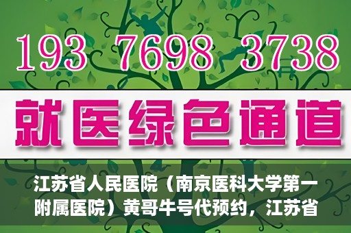 江苏省人民医院（南京医科大学第一附属医院）黄哥牛号代预约，江苏省人民医院（南京医科大学第一附属医院）黄哥牛号预约服务解析