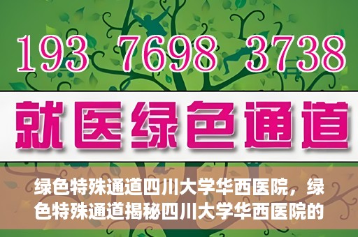 绿色特殊通道四川大学华西医院，绿色特殊通道揭秘四川大学华西医院的力量与担当