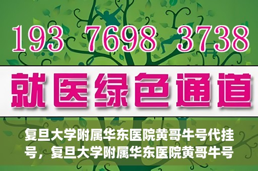 复旦大学附属华东医院黄哥牛号代挂号，复旦大学附属华东医院黄哥牛号代挂号解析与体验分享