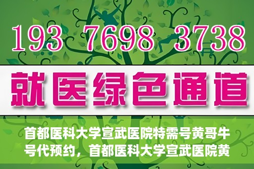 首都医科大学宣武医院特需号黄哥牛号代预约，首都医科大学宣武医院黄哥特需号预约攻略，专业代预约服务解析