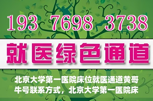 北京大学第一医院床位就医通道黄哥牛号联系方式，北京大学第一医院床位就医通道，黄哥牛号联系方式全解析