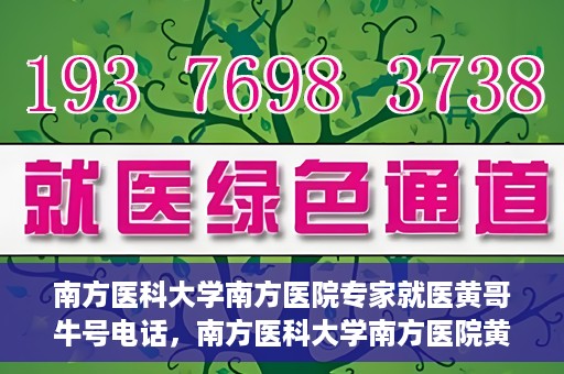 南方医科大学南方医院专家就医黄哥牛号电话，南方医科大学南方医院黄哥就医牛号电话咨询专家解析