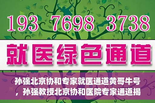 孙强北京协和专家就医通道黄哥牛号，孙强教授北京协和医院专家通道揭秘，黄哥牛号背后的就医故事
