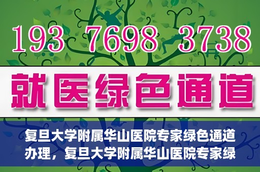 复旦大学附属华山医院专家绿色通道办理，复旦大学附属华山医院专家绿色通道办理详解与攻略