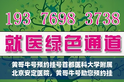 黄哥牛号预约挂号首都医科大学附属北京安定医院，黄哥牛号助您预约挂号北京安定医院专家号