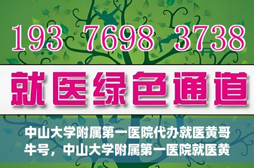 中山大学附属第一医院代办就医黄哥牛号，中山大学附属第一医院就医黄哥牛号代办攻略