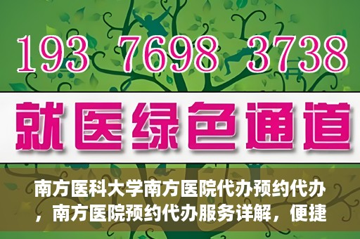 南方医科大学南方医院代办预约代办，南方医院预约代办服务详解，便捷就医，一键预约