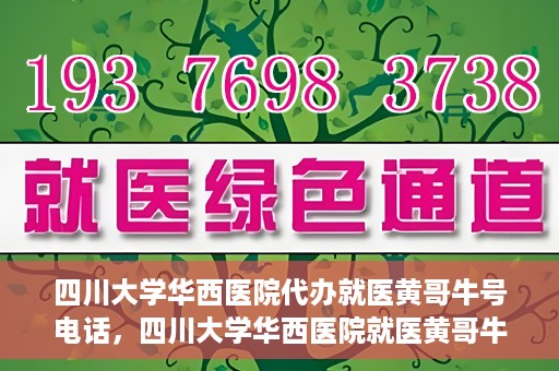 四川大学华西医院代办就医黄哥牛号电话，四川大学华西医院就医黄哥牛号代办服务电话揭秘