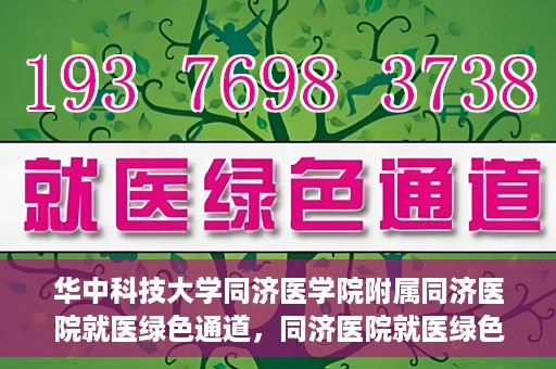 华中科技大学同济医学院附属同济医院就医绿色通道，同济医院就医绿色通道，华中科技大学同济医学院附属同济医院的便捷医疗体验