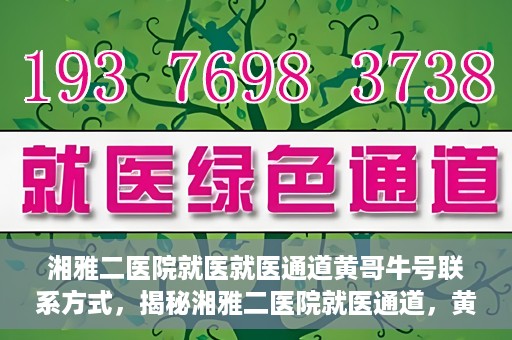 湘雅二医院就医就医通道黄哥牛号联系方式，揭秘湘雅二医院就医通道，黄哥牛号联系方式及就医指南