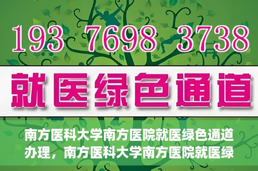 南方医科大学南方医院就医绿色通道办理，南方医科大学南方医院就医绿色通道操作指南