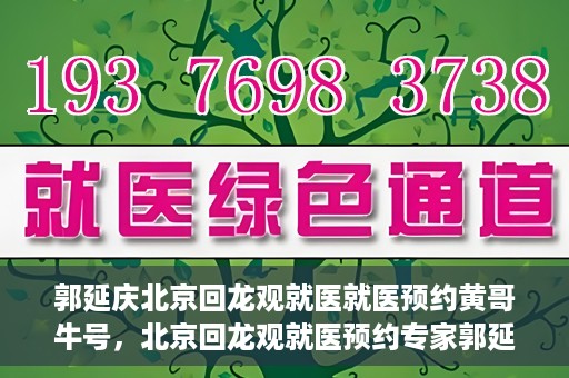 郭延庆北京回龙观就医就医预约黄哥牛号，北京回龙观就医预约专家郭延庆与黄哥牛号的故事开启新征程