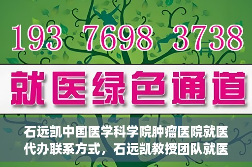 石远凯中国医学科学院肿瘤医院就医代办联系方式，石远凯教授团队就医咨询与代办服务联系方式——中国医学科学院肿瘤医院指南