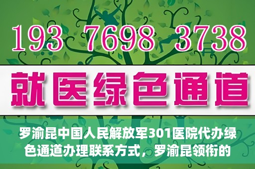 罗渝昆中国人民解放军301医院代办绿色通道办理联系方式，罗渝昆领衔的中国人民解放军301医院绿色通道办理指南及联系方式揭秘